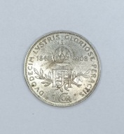 AUSTRIA - 1 KORONA 1908 - 60 lat PANOWANIA - Franciszek Józef - st. 2-