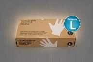 Jednorazowe rękawice winylowe pudrowane – 100 szt. | ROZMIAR L