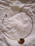 Kolia srebrna pozłacana