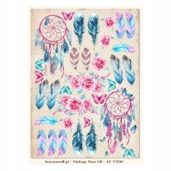 LEMONCRAFT papier ozdobny A4 - VINTAGE TIME 010 - zestaw 5 sztuk