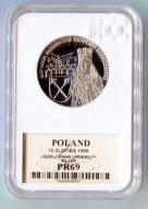 10 zł 600 lecie Akademia Krakowska, 1996 w Slabie GCN PR68 AG 925