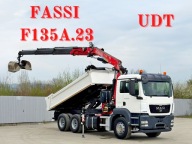 MAN TGS 26.360 * WYWROTKA 5,00 m * FASSI F135A.23 + PILOT * 6x4 * STAN BDB