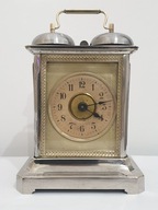 Stary budzik kareciak z dwoma dzwonkami Junghans Marchand z około 1910r