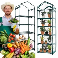 MINI SZKLARNIA NA BALKON DO OGRODU 5 PÓŁEK 190x70x50CM BALKONOWY FOLIAK