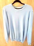 SWETER CROPP TOP ROZMIAR L - ELEGANCKI SWETR BŁEKITNY