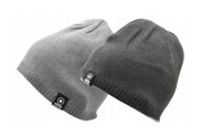 Męska czapka zimowa ciepła dwustronna ciemny szary i jasny szary 2w1