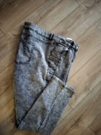 Spodnie damskie 9XL elastyczne miękkie jeansy slim 58 zgrabne pas140