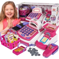 DUŻA INTERAKTYWNA KASA SKLEPOWA DLA DZIECI KALKULATOR WAGA KOSZYK SKANER