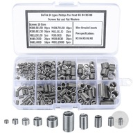 ZESTAW 200 SZTUK TULEJKI DO NAPRAWY GWINTU M3/M4/M5/M6/M8 stal nierdzewna