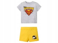 SUPERMAN komplet piżama bawełniana SZORTY krótki rękaw 50/56 NOWA