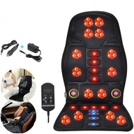 MASAŻER PLECÓW SZYI NA FOTEL DOMU SAMOCHODU MATA MASUJĄCA Z FUNKCJĄ GRZANIA