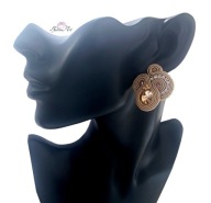 Kolczyki Haft Sutasz Golden Shadow Soutache