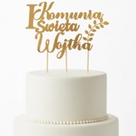 TOPPER NA TORT PERSONALIZACJA KOMUNIA ŚWIĘTA DEKORACJA