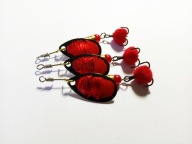 Błystka obrotowa Ubik Urania-222 obrotówka czerwona szczupak kleń okoń 2/5g