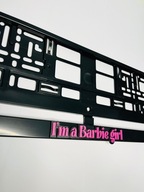 Ramka 3D do auta I'M A BARBIE GIRL