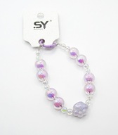 Zawieszka do telefonu kluczy akrylowe kulki fioletowa psia łapka 3D koralik