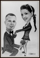 Karykatura na prezent ze zdjęcia PROMOCJA