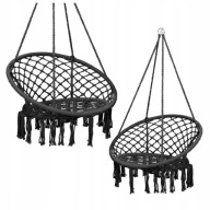 HUŚTAWKA BOCIANIE GNIAZDO FOTEL WISZĄCY OGRODOWA BOHO DO DOMU OGRODU 120CM