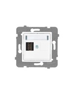 Gniazdo HDMI Polmark biały pojedyncze