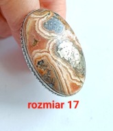 Pierścionek Piryt w Rodochrozycie R 17