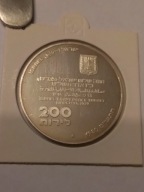 MONETA srebrna 200 LIROT 1980r - IZRAEL - Lustro !!