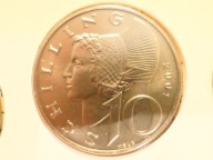 3A-32 Austria 2001 10 szylingów schilling z zestawu menniczego