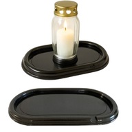 10X PODSTAWKA POD ZNICZE I STROIKI ZNICZÓWKA 36 CM CZARNA – TACKA NA GRÓB