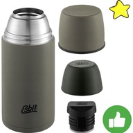 TERMOS ESBIT VACUUM 0,75L OLIWKOWY PRÓŻNIOWY 2 KORKI 2 KUBKI SREBRO