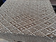 Obrus serwetka serweta szydełkowe rękodzieło unikatowe cacko lejący 130x130