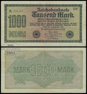 BNN - NIEMCY 1000 Marek 1922 # P76h # DV - K 281464 # znak wodny K # VF+