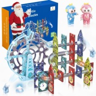 KLOCKI MAGNETYCZNE TOR KULKOWY Kulodrom XXL 120 prezent dla 3 latka +