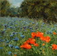 Polanka" obraz olejny na płótnie 30x30cm , oryginał Garncarek Al,,,