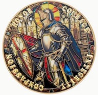 Moneta kolekcjonerska rycerz TEMPLARIUSZ i ANIOŁ STRÓŻ pamiątkowa duża