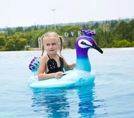 Koło do pływania. Wspaniały paw z siedziskiem dla dziecka!