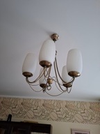 Żyrandol pięcioramienny metalowy