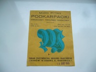 PRL STARA ETYKIETA Z KOLEKCJI MIÓD PITNY TRÓJNIAK PODKARPACKI TARNÓW