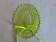 Jajko na szydełku zawieszka zielona