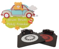 PREZENT DLA DZIECKA ZESTAW Z IMIENIEM TABLICZKA AUTO+2 PODKŁADKI AUTO