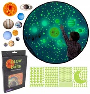 NAKLEJKI FLUORESCENCYJNE GWIAZDKI KOSMOS PLANETY GALAKTYKA ZESTAW 525 SZTUK