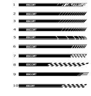 ford escort naklejki sportowe pasy tuning oracal
