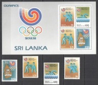 **88 SRI LANKA 834-37 +BL.37 - IGRZYSKA OLIMPIJSKIE SEUL