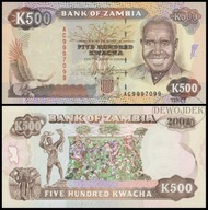 BNB - ZAMBIA 500 Kwacha 1991 AB 3318430 # P35 # UNC
