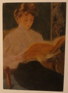 TEODOR AXENTOWICZ ( 1859 - 1938 ) Czytająca pastel. Muzeum Narodowe, Kraków