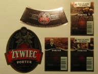 ETYKIETA PIWO ŻYWIEC PORTER BROWAR ZAMKOWY CIESZYN + KONTRY I KRAWATKA