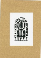 JAN HASSO- AGOPSOWICZ EX LIBRIS Z KSIĄŻEK POEZJI WBP NOWY SĄCZ