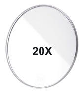 20x silnie powiększające lusterko lustro łazienkowe na przyssawki śr. 15cm