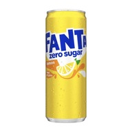 Napój gazowany FANTA ZERO SUGAR LEMON cytrynowa 330ml PUSZKA SZWEDZKA