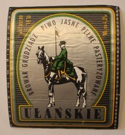 ETYKIETA - BROWAR GRUDZIĄDZ - UŁAŃSKIE - PIWO JASNE PEŁNE - PASTERYZOWANE