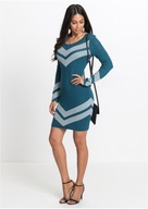 WŁOSKA SUKNIA ITALY DZIANINA ZIELONA SEXY OŁÓWKOWA APART 36 S NOWA 2025