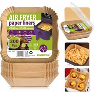 200x ZESTAW WKŁAD AIR FRYER PAPIER DO FRYTKOWNICY BEZTŁUSZCZOWEJ PIECZENIA